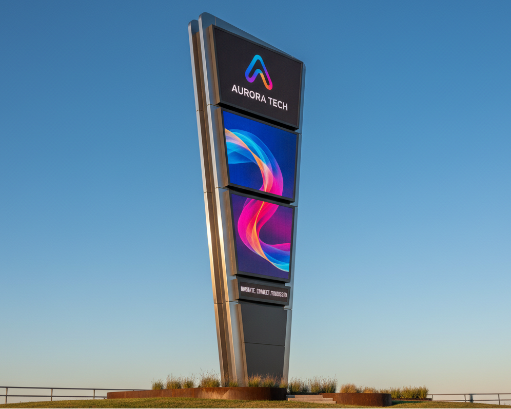 High Rise Led Pylon Sign Pylon Signs – FrontierSigns
